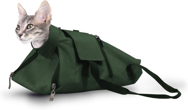 Premium Cat Restraint Bag - Cat Grooming Carrier Bag, Made in Europe with Quality Fabrics (Small)