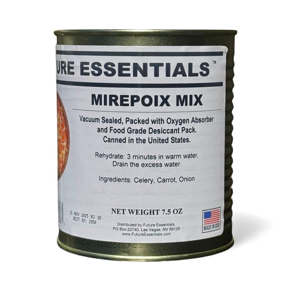 Future Essentials Dehydrated Mirepoix Mix Dehydrated Vegetables Soup Mix with Carrot, Celery,