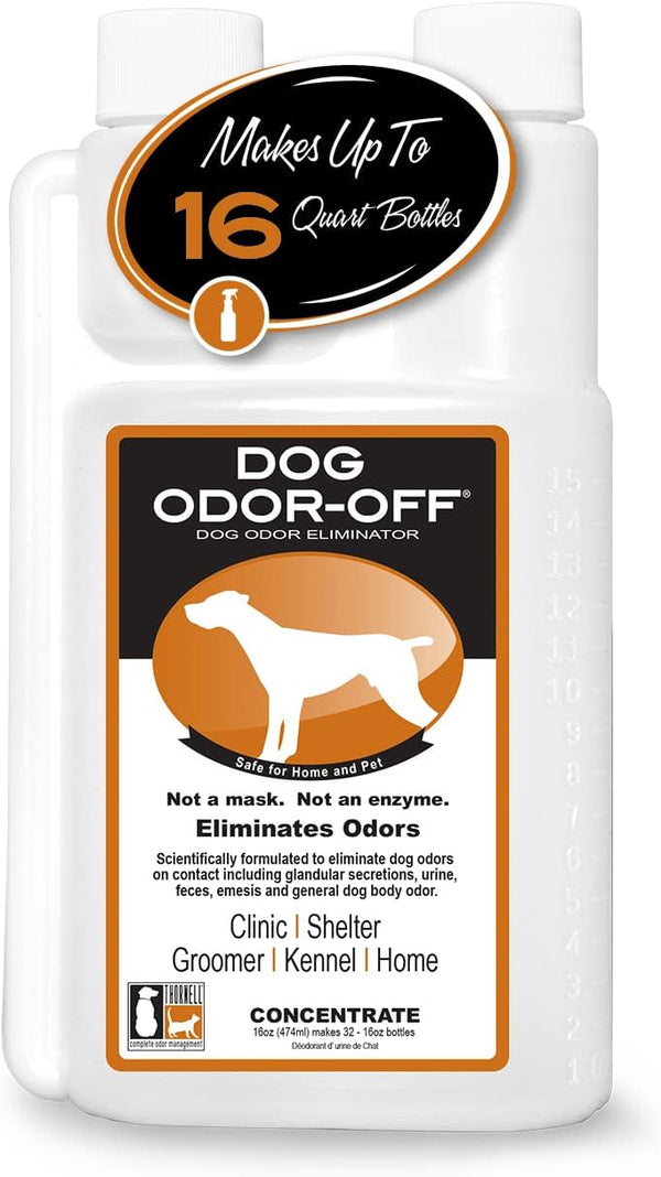 Thornell Dog Odor-Off Concentrate, Pet Smell Odor Eliminator for Dog Urine and Feces Odors