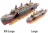 Ulifery Titanic Aquarium Boat Shipwreck Sunken Pirate Ship Resin Fish Tank Decorations Aircraft Carrier for Betta
