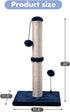 Cat Scratching Post Premium Basics, 22 in Sisal Scratch Posts with Hanging Ball for Kittens or Smaller Cats (Navy)