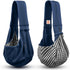 3-10 lbs Tomkas Small Dog Sling Carrier - Zipper Pocket & Adjustable Strap & Zip Pocket - for Pets (Dark Blue, M