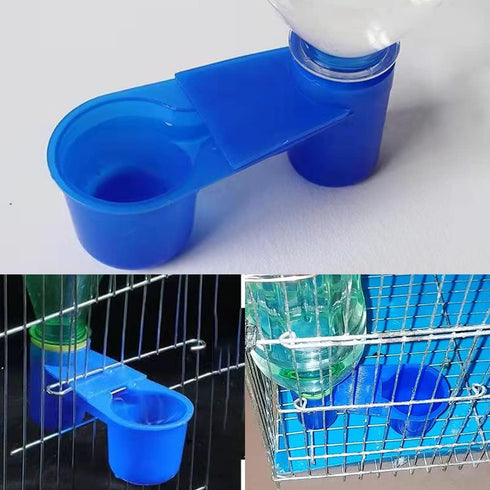 APlayfulBee 12Pcs Automatic Bird Drinker Feeder Plastic Soda Pop Water Bottle Cup or Pigeons Parrot Chicken Feeder