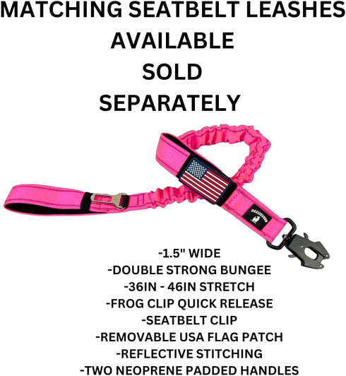 2-Inch Wide Tactical Dog Collar with Control Handle, Adjustable for Medium & Large Dogs, Military Style, USA Flag Patch