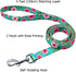 Dog Collar and Leash Set, Rose Pattern Polyester Material, 5ft Matching Leash for Small Dogs (S, Green Rose Set)