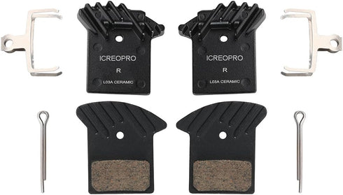 Hydraulic Disc Brake Pads with Cooling Fin, 2 Pair Bicycle Brake Pads for SRAM XO XX Avid Elixir Models