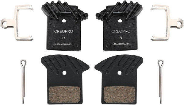 Hydraulic Disc Brake Pads with Cooling Fin, 2 Pair Bicycle Brake Pads for SRAM XO XX Avid Elixir Models