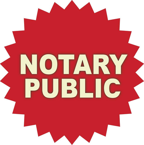Notary Public 4"x4" Vinyl Sticker Decal for Business Store Office