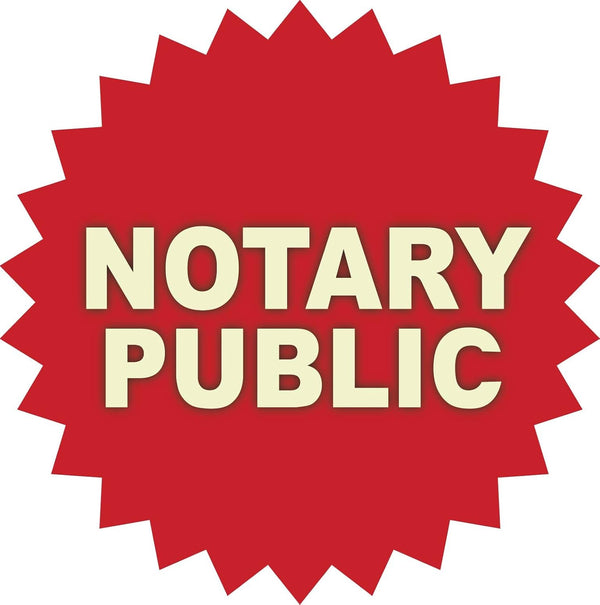 Notary Public 4"x4" Vinyl Sticker Decal for Business Store Office