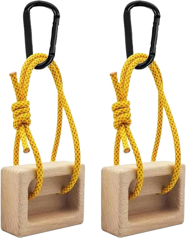 Generic Hangboard Rock Climbing - 1 Pair Wooden Fingerboard Pull Up Board, Grip