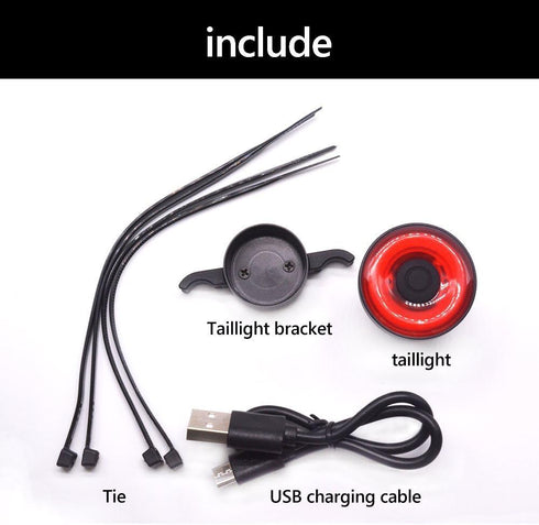 Smart Bike Tail Light, Ultra Bright Rechargeable LED Bicycle Light, IPX6 Waterproof, Fits Any Road Bike