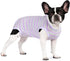 Puppy Striped Recovery Suit for Dogs and Cats - Zip Up Onesie for Abdominal Wounds, Professional Spay Neuter Bodysuit
