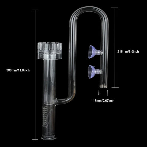 Bilindasly Lily Pipe Inflow with Surface Skimmer Aquatic Inflow Set for Aquarium Planted Tank Aquascaping 17mm for 16/22mm(5/8" ID) Tubing