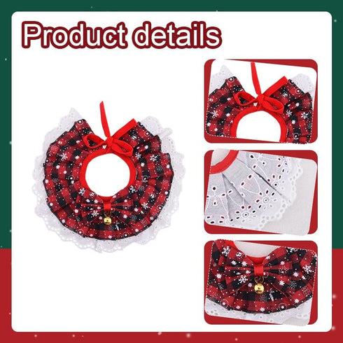 YangQian Christmas Dog Bow Ties for Small Medium Large Dogs Cat Bib for Eating Holiday Pet Bandanas for Dogs Scarf