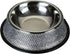 APGLSXY Dog Bowls with Rhinestones Stainless Steel Dog Food and Water Bowls Non-Skid