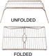 REDCAMP 13.6" Small Folding Campfire Grill - 304 Stainless Steel Portable Grill with Carrying Bag
