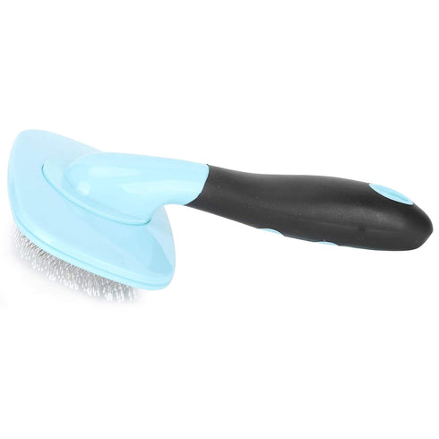 Pet Hair Comb, 360° Rotation Deshedding Slicker Brush for Cat Dog Cleaning (Blue)