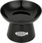 Yangbaga Non-Skid Premium Ceramic Cat Raised Food/Water Bowl with Stand, 4.8x6.4in, Black