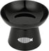 Yangbaga Non-Skid Premium Ceramic Cat Raised Food/Water Bowl with Stand, 4.8x6.4in, Black