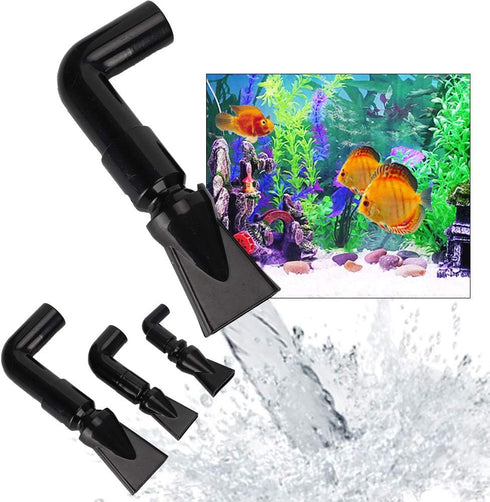 Zerodis 360 Degree Rotating Elbow, Fish Nozzle Water Fish Water Outlet Tube Pump Fitting Function Fish Water Tool