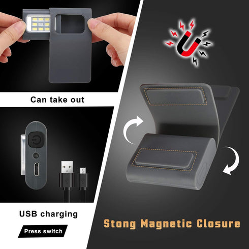 Running Light, 2Pack USB Rechargeable Reflective Running Gear for Runners, Clip on LED Lights for Outdoor Adventure