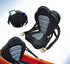 Pactrade Marine Adjustable Straps Black Gray Padded Deluxe Kayak Seat with Detachable Storage Backpack Bag for Canoeing