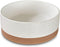 Mora Ceramic Pet Bowl Medium - 28oz Food/Water Dish for Large Puppies, Cats, Medium Dogs - Vanilla Basic Bowls