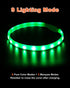 Light Up Dog Collar, Multi-Color USB C Rechargeable LED Collar, High Visibility Glow in The Dark for Small Medium Large