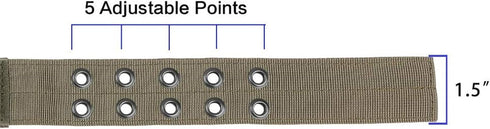 EXCELLENT ELITE SPANKER 1.5" Width Military Dog Collar - Adjustable Metal D Ring & Buckle Working Dog Collar (Ranger