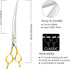 HASHIMOTO Curved Scissors for Large Dog Grooming, 8.0 inches, Professional Groomers or Family DIY Use