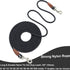 Tie Out Rope Dog Leash, Heavy Duty Nylon Check Cord for Medium Large Dogs, Indoor/Outdoor Playing (Black, 3/8" x 8ft)