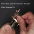 PSKOOK Survival Paracord Necklace with Flint and Steel, Fire Starter Necklace for Camping, Hiking, and Backpacking