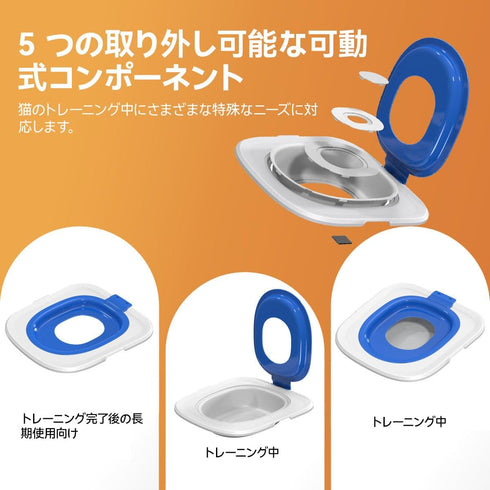 iigala Cat Toilet Trainer Kit | Cat Potty Training Kit | Toilet Training for Cats & Cat BoxBlue