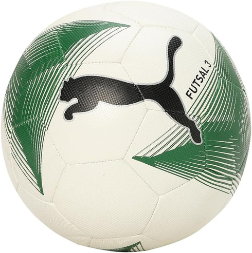 PUMA Unisex-Adult Futsal 3 MS IND, White-Dark Green, 4 (8431801)