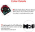 XS Female Dog Collar, Detachable Flower Cat Collar for Girl Cats with Bell Pearl Pistil Green Leaf, Soft Nylon, Red