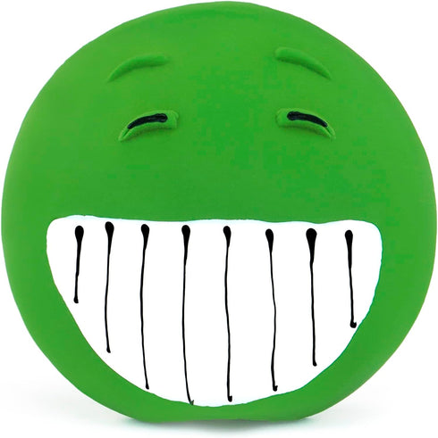 CHIWAVA 4 Pack 3.2'' Latex Squeaky Dog Toy - Smiley Face Balls for Small Dogs