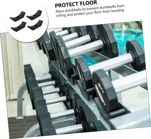 SUPVOX 4pcs Dumbbell Rack Storage Shelves, Gym Equipment Wood Tray Dumbbell Organizer, Wall Mounted Shelves for Storage
