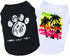 6 Packs Dog Clothes for Small Medium Dogs - Cute T Shirts for Chihuahua Yorkies, Black Vest Apparel