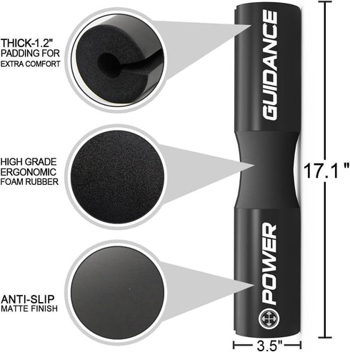 POWER GUIDANCE Barbell Squat Pad - Neck & Shoulder Protective Pad for Squats, Lunges, Weight Lifting