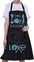 CMNIM Waterproof Dog Grooming Apron with Pockets - Groomer Gifts for Dog Hairdressers, Groomer Apron