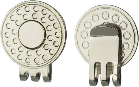 Golf Hat Clip Set of 3 Strong Magnet, Iron Cap Clips with Nickel Craft for Men Women Golfer (Silver)