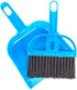 Pet Cage Broom Brush Dustpan Set - Small Cat Litter Sweeper for Pet Cage Clean, Blue