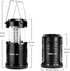 Lepro LED Camping Lanterns, Battery Powered, Collapsible, IPX4 Water Resistant Portable Lights for Emergencies