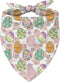 YJIKRTVT Easter Dog Bandana, Colorful Easter Egg Bunny Pattern Triangle Pet Scarf, Spring