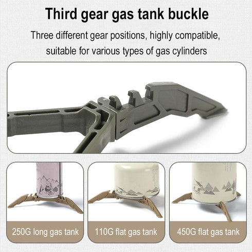 Fuel Can Stabilizer for Camping Stoves - Foldable Cartridge Canister Tripod Bracket for Outdoor Cooking