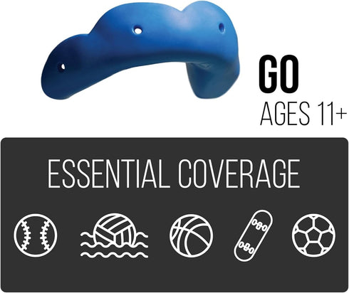 SISU Go Mouthguard, Snow White - 1.6mm Thin, Custom-Molded Fit, Flexible Design, Remoldable Up to 20 Times, Non-Toxic