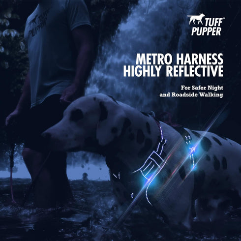 Tuff Pupper Anti Pull Heavy Duty Dog Harness, Comfortable Padded Training Vest with Reflective Safety Handle for Small
