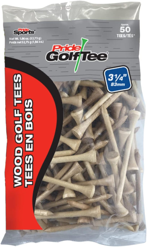 Pride Golf Tee, 3-1/4 inch Deluxe Tee, 50 Count