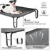 pettycare Elevated Outdoor Dog Bed, Raised Dog Cot for Large Dogs, Waterproof Cooling Bed with Breathable Mesh, Black,