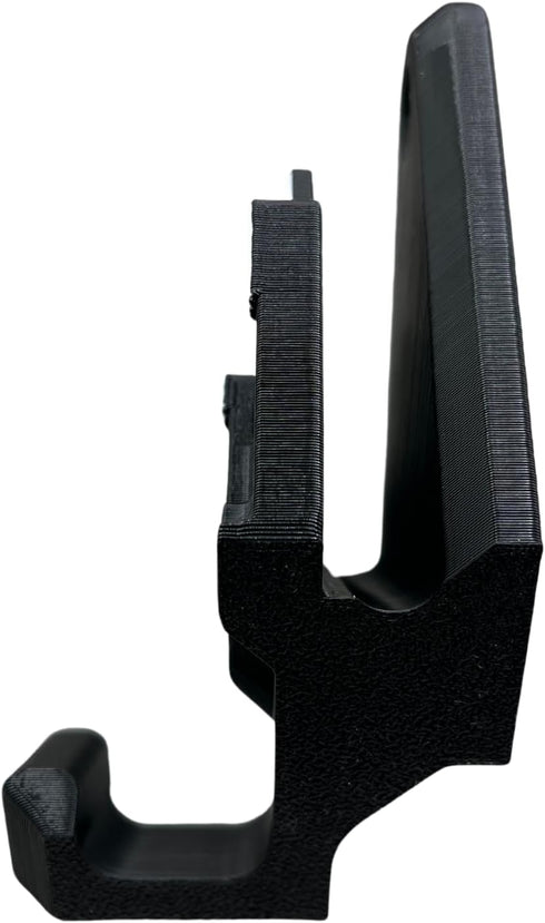 Snowboard Wall Mount with Hooks - Universal Design Snowboard Rack, Space Saver Wall Art (Black & White)